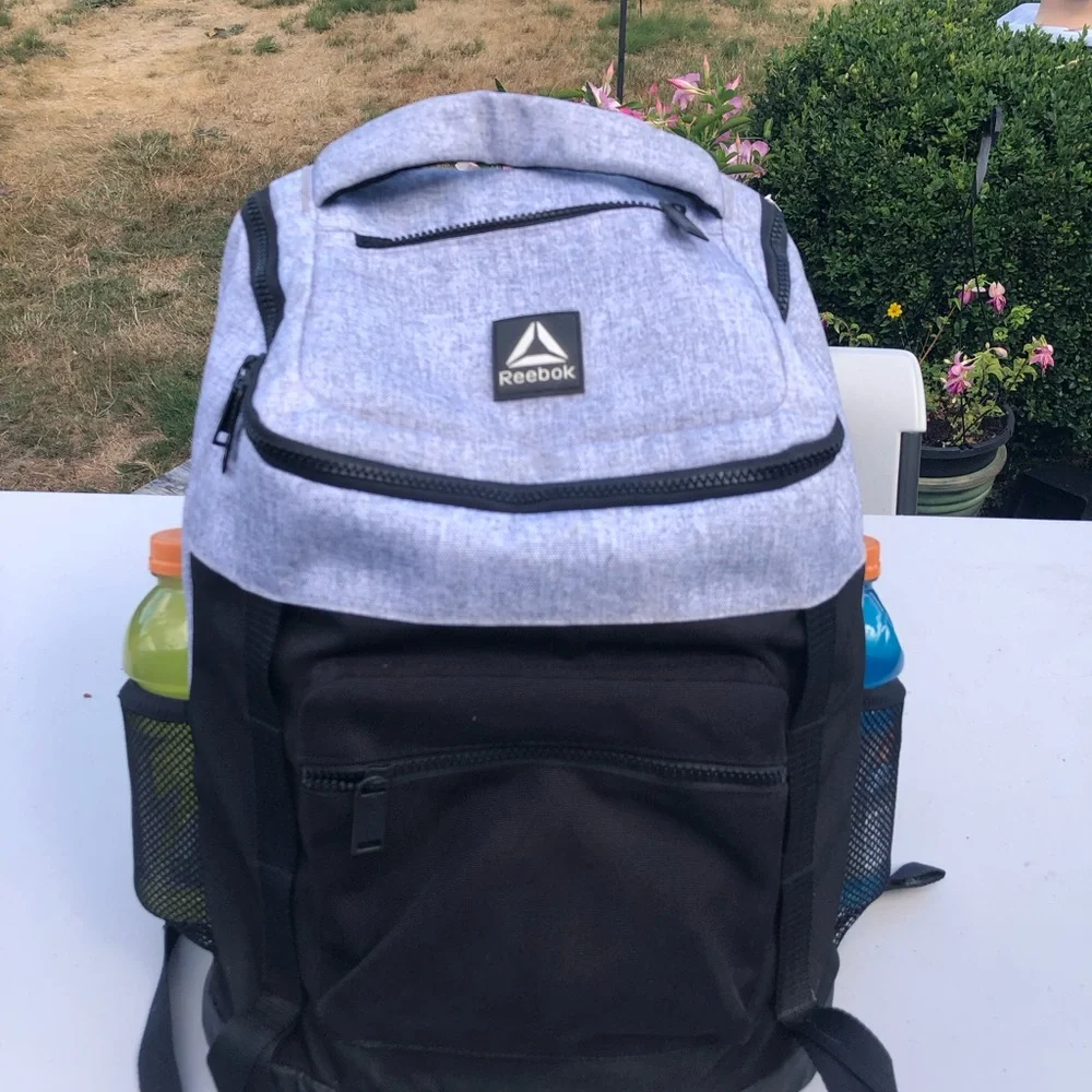 Reebok Bobbie Top Loader Two-Tone Grey and Black Daypack Backpack